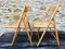 Vintage Cane & Rattan Habitat Folding Chairs, 1980s, Set of 2 5