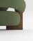 Cassete Sofa in Boucle Green and Smoked Oak by Alter Ego for Collector, Image 3