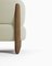 Poltrona Tobo moderna in tessuto Boucle beige e legno di quercia fumé di Collector Studio, Immagine 3