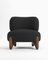 Moderner Tobo Sessel aus Stoff Boucle Schwarz und Räuchereiche von Collector Studio 1