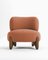 Modern Tobo Armchair in Fabric Boucle Burnt Orange and Smoked Oak Wood by Collector Studio, Image 1