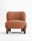 Moderner Tobo Sessel aus Stoff Boucle Burnt Orange und Räuchereiche von Collector Studio 1