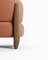 Modern Tobo Armchair in Fabric Boucle Burnt Orange and Smoked Oak Wood by Collector Studio, Image 3