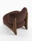 Modern Tobo Armchair in Fabric Boucle Dark Brown and Smoked Oak Wood by Collector Studio, Image 3