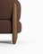 Poltrona Tobo moderna in tessuto Boucle marrone scuro e legno di quercia fumé di Collector Studio, Immagine 4