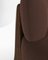 Poltrona Tobo moderna in tessuto Boucle marrone scuro e legno di quercia fumé di Collector Studio, Immagine 2
