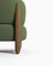 Modern Tobo Armchair in Fabric Boucle Green and Smoked Oak Wood by Collector Studio 4