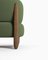 Modern Tobo Armchair in Fabric Boucle Green and Smoked Oak Wood by Collector Studio, Image 4