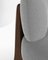 Poltrona Tobo moderna in tessuto Boucle grigio chiaro e legno di quercia fumé di Collector Studio, Immagine 2