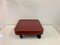 Italian Red Laminate Coffee Table on Wheels, 1980s 3