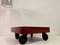 Italian Red Laminate Coffee Table on Wheels, 1980s 4