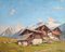 E. Mariola, Payasage de montagne et chalets, 1942, Oil on Wood, Framed 2