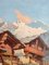 E. Mariola, Payasage de montagne et chalets, 1942, Oil on Wood, Framed, Image 4