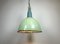 Lámpara colgante soviética industrial grande esmaltada en verde, años 60, Imagen 8