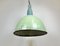 Grande Lampe à Suspension Industrielle, Soviétique, Vert, 1960s 6