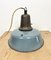 Lampe à Suspension d'Usine Industrielle en Émail Bleu avec Plateau en Fonte, 1960s 12
