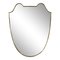 Italian Brass Shield-Shaped Mirror, 1950s, Image 10