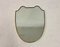 Italian Brass Shield-Shaped Mirror, 1950s 8
