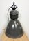 Large Dark Grey Enamel Industrial Factory Lamp from Elektrosvit, 1960s 1