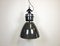 Große Industrielle Fabriklampe aus dunkelgrauer Emaille von Elektrosvit, 1960er 12