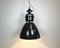 Lámpara de fábrica industrial grande de esmalte gris oscuro de Elektrosvit, años 60, Imagen 10