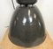 Lámpara de fábrica industrial grande de esmalte gris oscuro de Elektrosvit, años 60, Imagen 14
