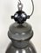 Large Dark Grey Enamel Industrial Factory Lamp from Elektrosvit, 1960s, Image 8