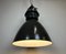 Große Industrielle Fabriklampe aus dunkelgrauer Emaille von Elektrosvit, 1960er 11