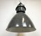 Lámpara de fábrica industrial grande de esmalte gris oscuro de Elektrosvit, años 60, Imagen 7