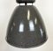 Lámpara de fábrica industrial grande de esmalte gris oscuro de Elektrosvit, años 60, Imagen 3