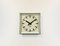 Horloge Murale Carrée Industrielle Verte de Pragotron, 1970s 2
