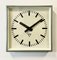 Industrial Green Square Wall Clock from Pragotron, 1970s, Image 7