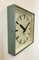Industrial Green Square Wall Clock from Pragotron, 1970s 3