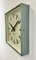 Industrial Green Square Wall Clock from Pragotron, 1970s 6