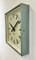 Industrial Green Square Wall Clock from Pragotron, 1970s, Image 6