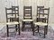 Brutalist Dining Chairs in Oak and Straw, 1950s, Set of 6, Image 2