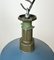 Lámpara colgante industrial de fábrica esmaltada en azul con superficie de aluminio fundido, años 60, Imagen 8