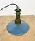 Industrial Blue Enamel Factory Pendant Lamp with Cast Aluminium Top, 1960s 12