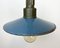 Industrial Blue Enamel Factory Pendant Lamp with Cast Aluminium Top, 1960s 4