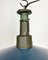 Lampe à Suspension d'Usine Industrielle en Émail Bleu avec Plateau en Aluminium Coulé, 1960s 3