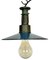 Industrial Blue Enamel Factory Pendant Lamp with Cast Aluminium Top, 1960s 1