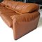 Maralunga 3-Seater Sofa in Cognac Leather by Vico Magistretti for Cassina, 1978 14