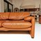 Maralunga 3-Sitzer Sofa aus Cognacfarbenem Leder von Vico Magistretti für Cassina, 1978 4