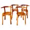 Wooden Chairs, Italy, 1970s, Set of 4 6