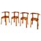 Wooden Chairs, Italy, 1970s, Set of 4 4