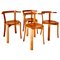 Wooden Chairs, Italy, 1970s, Set of 4 7