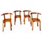 Wooden Chairs, Italy, 1970s, Set of 4 3