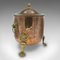 Antique English Fireside Bin in Copper & Brass 3