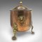 Antique English Fireside Bin in Copper & Brass 5