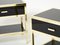 Black Lacquered Brass Nightstands from Michel Pigneres, 1970s, Set of 2 4